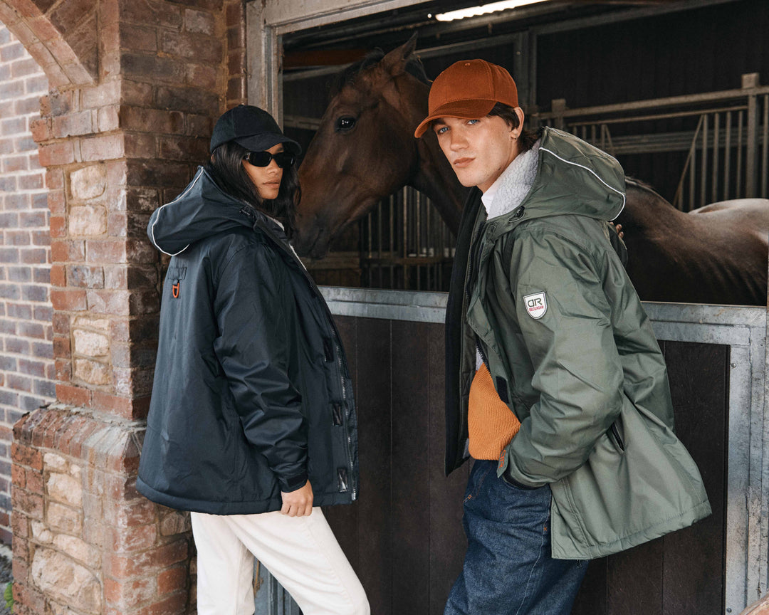 Delta Roam lifestyle shoot showcasing waterproof robe jacket