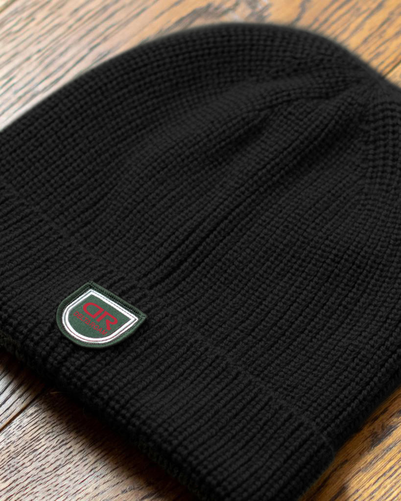 Merino Beanie Hat - Midnight Black