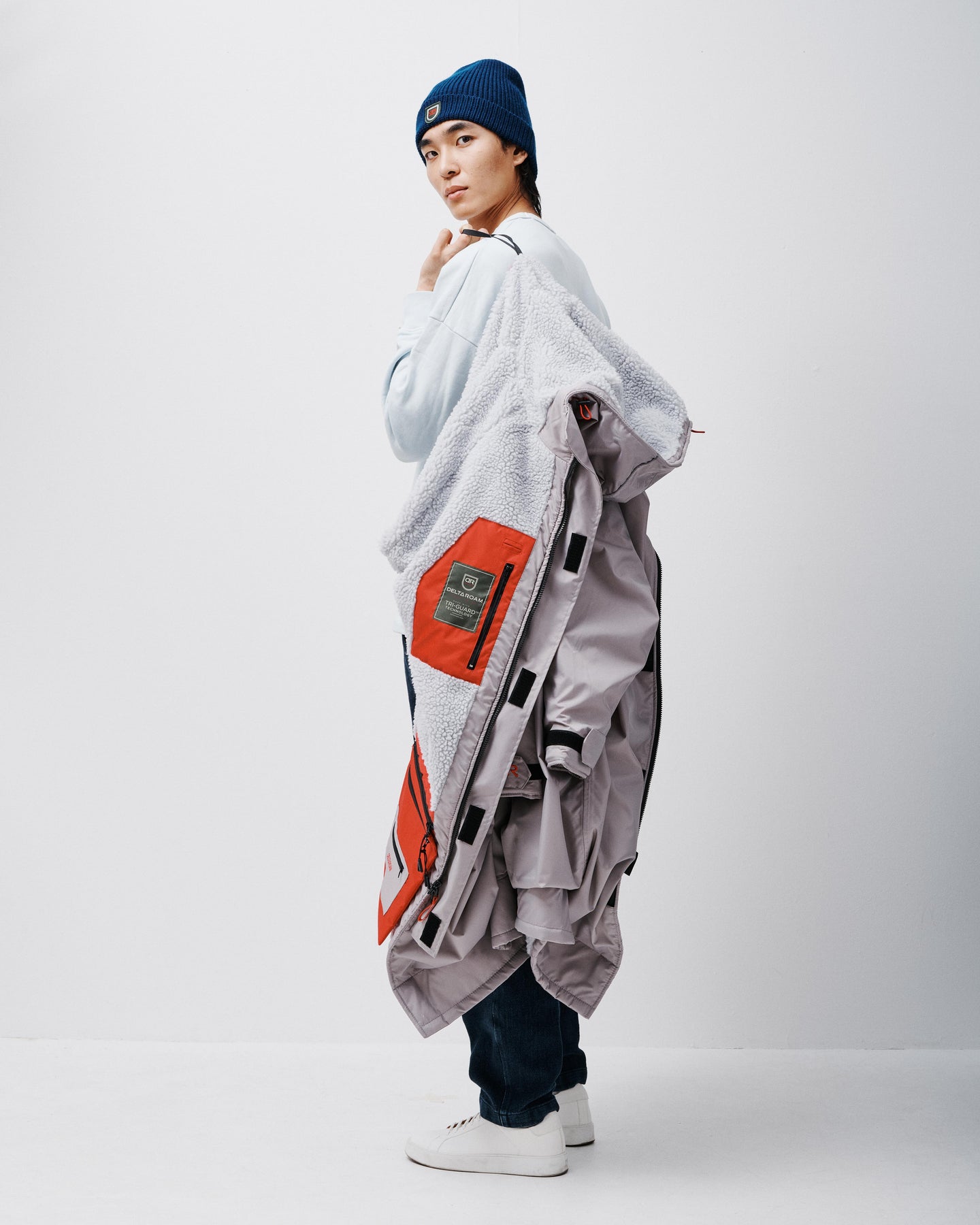 Delta Room Robe Grey Waterproof Dry Coat | Beaumont Robe | Delta Roam