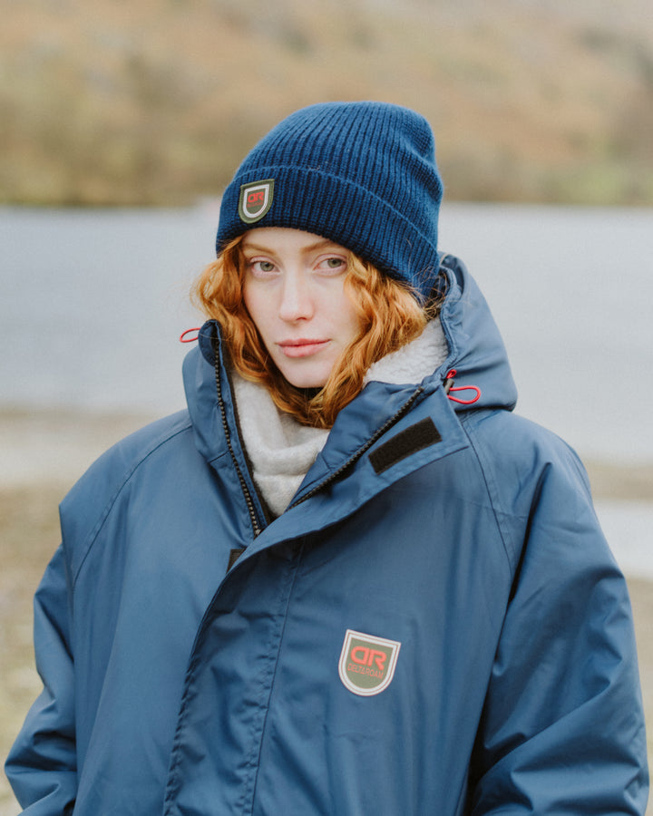 Merino Beanie Hat - Admiral Navy