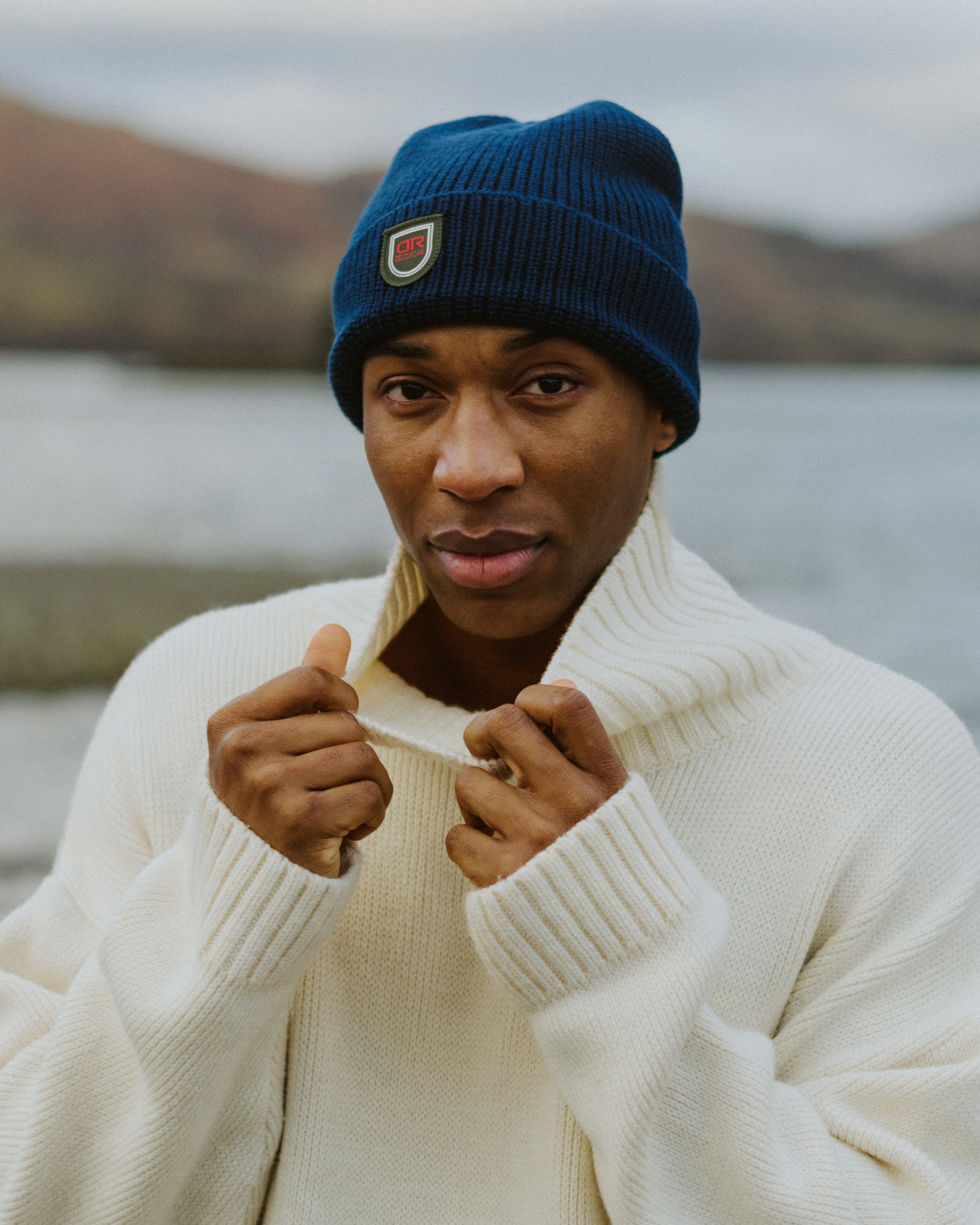 Navy Merino Beanie Hat | Delta Roam