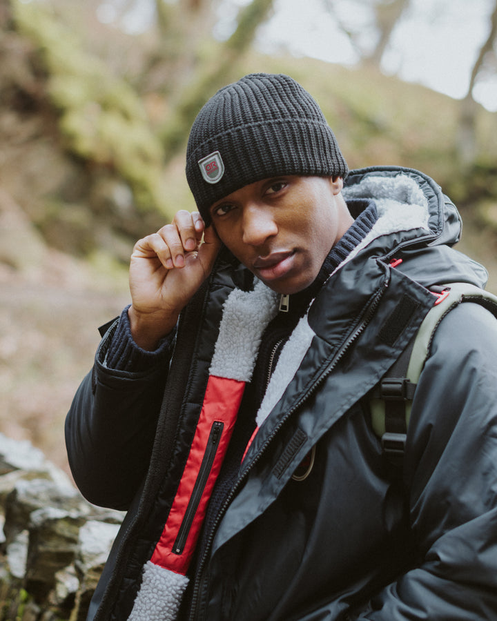Merino Beanie Hat - Midnight Black