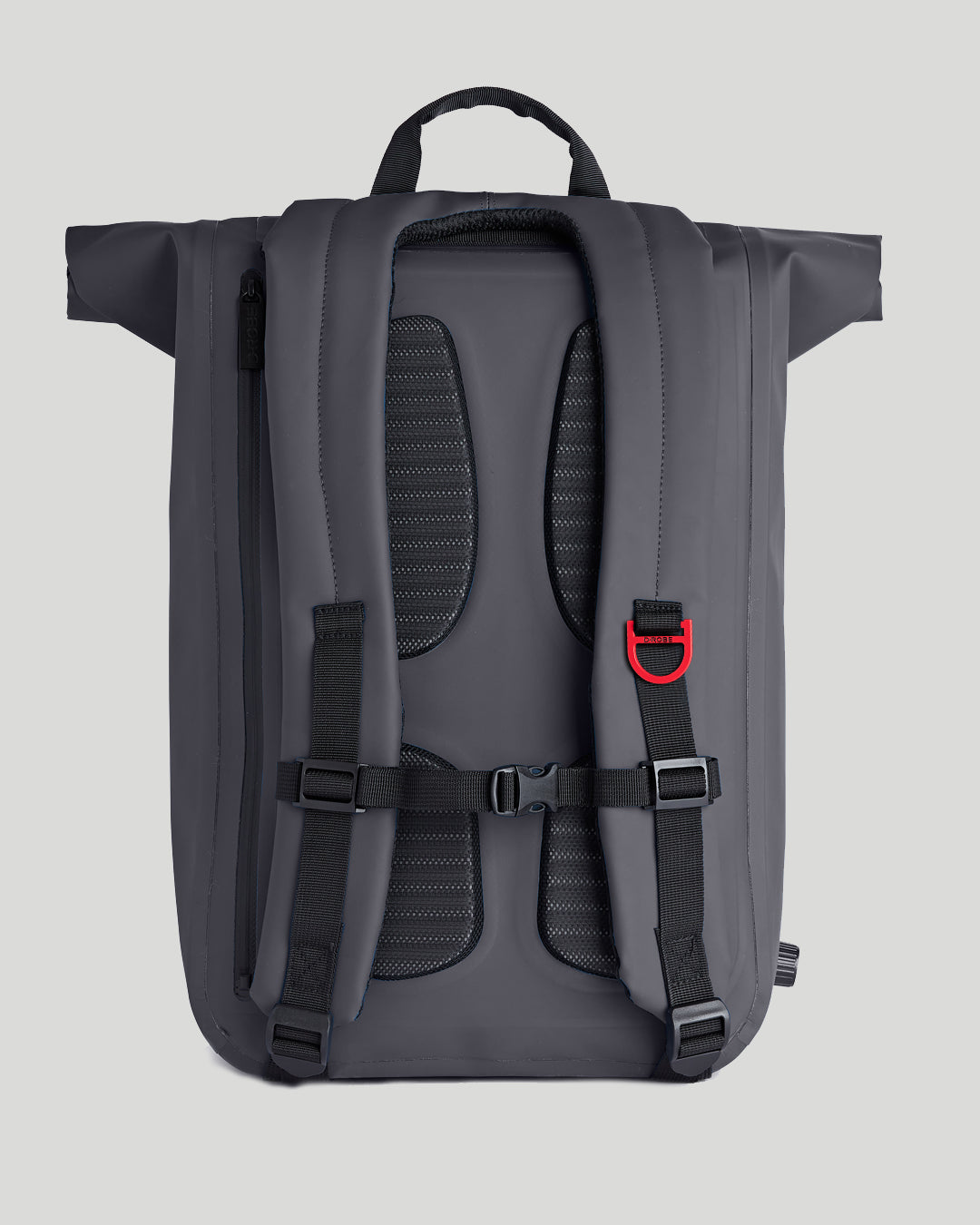 Our midnight black roll-top rucksack is heavy-duty enough to haul around the beach or whilst travelling, and big enough to store your Robe away when not wearing.
