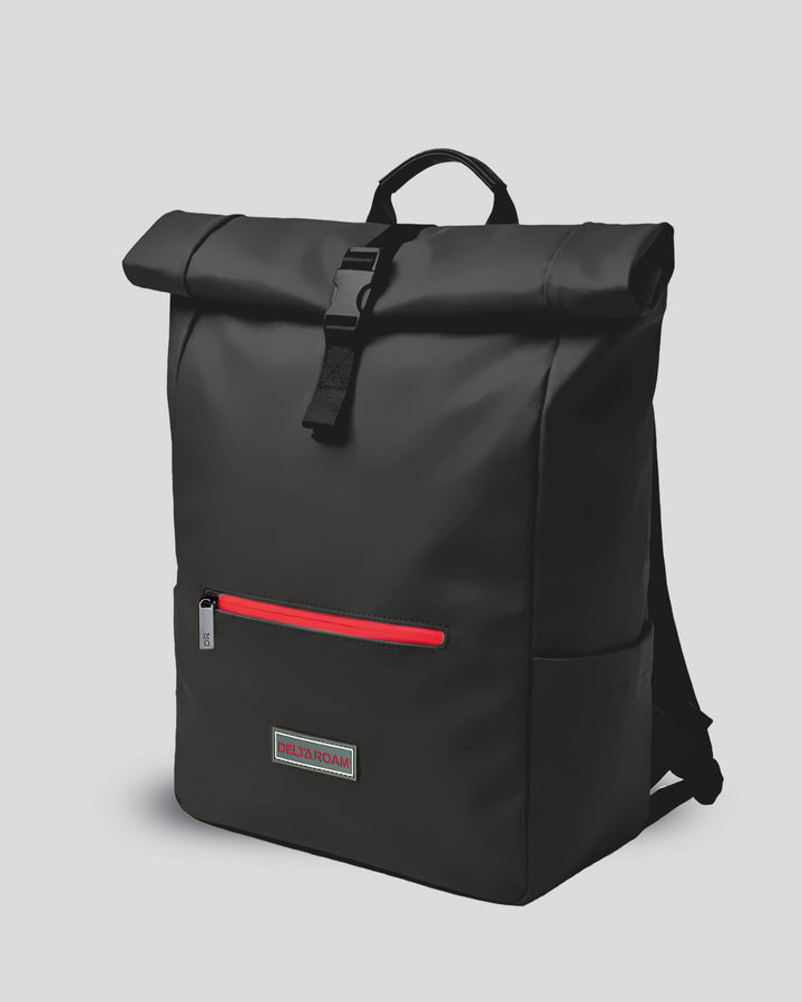 Roll-Top Rucksack - Midnight Black